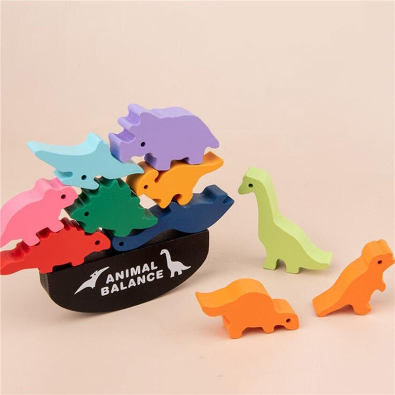 Montessori Wooden Animal Balance Blocks