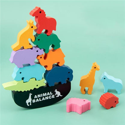 Montessori Wooden Animal Balance Blocks